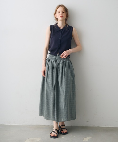 Crisp(クリスプ)の「sleeve less knit polo tops / スリーブレスニットポロトップス(ポロシャツ・レディース・ナチュラル/ネイビー・FREE)」の19枚目の写真