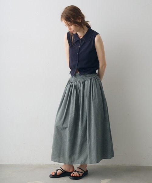 Crisp(クリスプ)の「sleeve less knit polo tops / スリーブレスニットポロトップス(ポロシャツ・レディース・ナチュラル/ネイビー・FREE)」の20枚目の写真