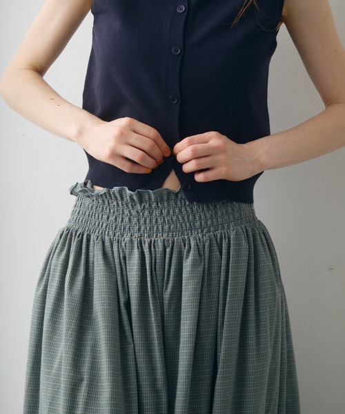 Crisp(クリスプ)の「sleeve less knit polo tops / スリーブレスニットポロトップス(ポロシャツ・レディース・ナチュラル/ネイビー・FREE)」の17枚目の写真