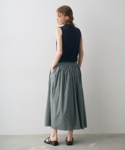 Crisp(クリスプ)の「sleeve less knit polo tops / スリーブレスニットポロトップス(ポロシャツ・レディース・ナチュラル/ネイビー・FREE)」の21枚目の写真