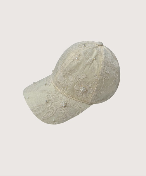 Romantic Garden Pearl Cap（キャップ）｜LA POMME petit（ラポミ