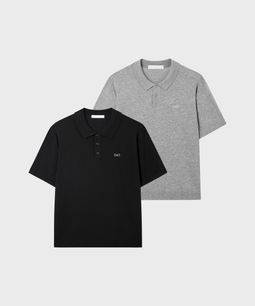 PLAC(プラック)の「ボタンカラー半袖ニット2色(ニット/セーター・メンズ・グレー/ブラック・X-LARGE/LARGE/MEDIUM)」の7枚目の写真