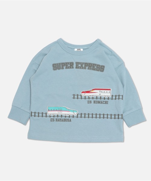 chil2(チルツー)の「〈JR新幹線〉 長袖Tシャツ(Tシャツ/カットソー・キッズ・サックスブルー/クリーム/チャコールグレー・130cm/120cm/110cm/100cm/90cm)」の3枚目の写真