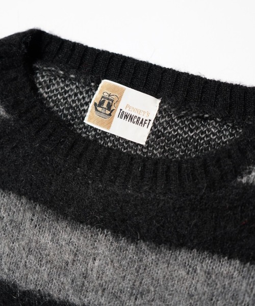 TOWNCRAFT（タウンクラフト）の「TOWNCRAFT / タウンクラフト MOHAIIR JAQUARD BORDER CREW モヘア ジャガード ボーダークルーネック（ニット/セーター・メンズ・ホワイト/グレー/レッド・SMALL/MEDIUM/LARGE）」の17枚目の写真