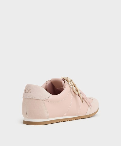 CHARLES & KEITH(チャールズ & キース)の「Jace ジェイス レザー&スエード スニーカー(スニーカー・レディース・ダークブラウン/オフホワイト/ピンク・22.5cm/23cm/23.5cm/24.5cm/25cm/25.5cm)」の16枚目の写真