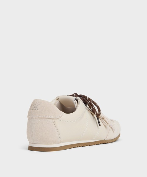 CHARLES & KEITH(チャールズ & キース)の「Jace ジェイス レザー&スエード スニーカー(スニーカー・レディース・ダークブラウン/オフホワイト/ピンク・22.5cm/23cm/23.5cm/24.5cm/25cm/25.5cm)」の8枚目の写真
