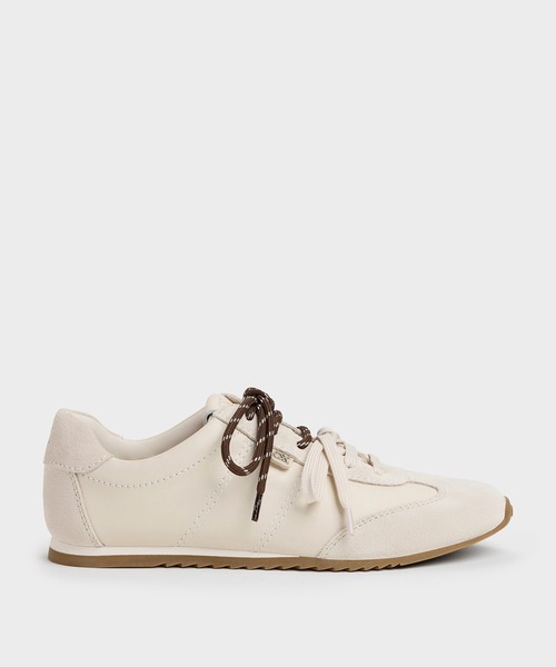 CHARLES & KEITH(チャールズ & キース)の「Jace ジェイス レザー&スエード スニーカー(スニーカー・レディース・ダークブラウン/オフホワイト/ピンク・22.5cm/23cm/23.5cm/24.5cm/25cm/25.5cm)」の19枚目の写真