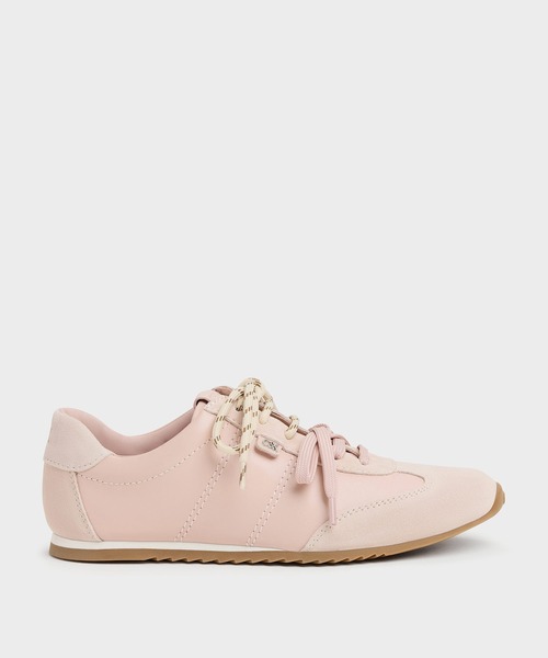 CHARLES & KEITH(チャールズ & キース)の「Jace ジェイス レザー&スエード スニーカー(スニーカー・レディース・ダークブラウン/オフホワイト/ピンク・22.5cm/23cm/23.5cm/24.5cm/25cm/25.5cm)」の18枚目の写真