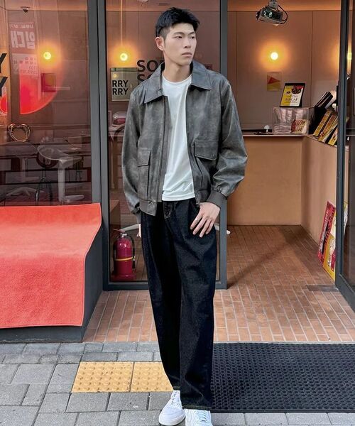 LEFTSEOUL（レフトソウル）の「[男女共用] シンセティックレザー フライトジャケット [ブラック]（ライダースジャケット・レディース・その他・LARGE/X-LARGE/MEDIUM）」の13枚目の写真