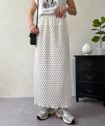 Chez toi | 柄プリーツナロースカート(トートバッグ)