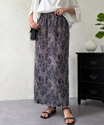 Chez toi | 柄プリーツナロースカート(トートバッグ)