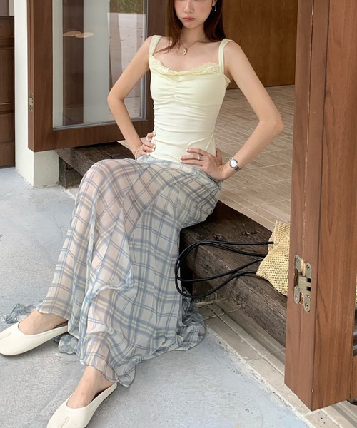 LUCPY(ラクピー)の「レーストリムキャミトップス(その他トップス・レディース・ピンク/ブラック/ホワイト・SMALL/MEDIUM/LARGE)」の4枚目の写真