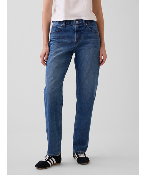 GAP(ギャップ)の「ミッドライズ ストレート テーパードデニム(デニムパンツ・レディース・インディゴブルー・26/25/24/23)」の2枚目の写真