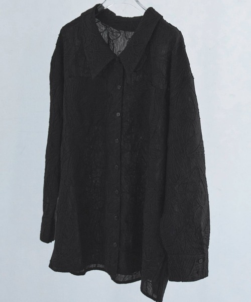 WILLFULLY(ウィルフリー)の「thread embroidery relax SH(シャツ/ブラウス・レディース・ブラック/ベージュ/アイボリー・FREE)」の3枚目の写真