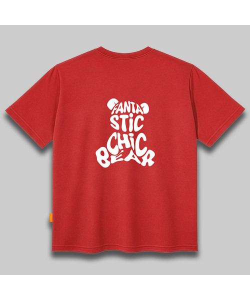 LLAMO(エラモ)の「ファンタスティックベア 半袖Tシャツ 男女共用 ビッグサイズ(Tシャツ/カットソー・メンズ・ホワイト/ブラック/レッド/ダークインディゴブルー・SMALL/MEDIUM/LARGE/X-LARGE/2XL/4XL/3XL)」の4枚目の写真