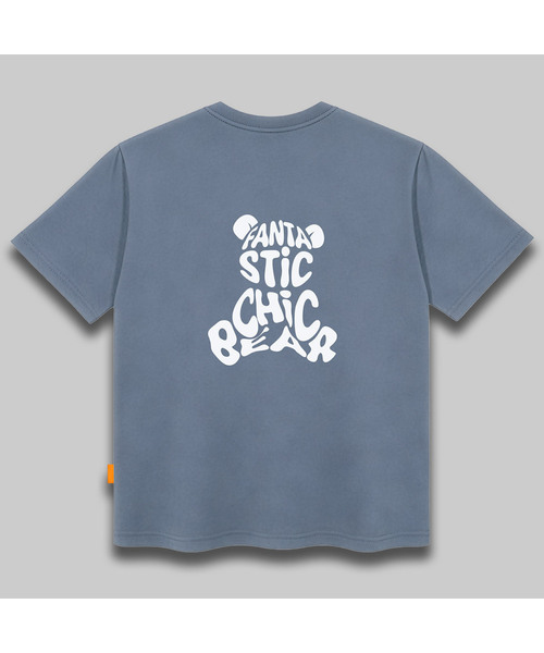 LLAMO(エラモ)の「ファンタスティックベア 半袖Tシャツ 男女共用 ビッグサイズ(Tシャツ/カットソー・メンズ・ホワイト/ブラック/レッド/ダークインディゴブルー・SMALL/MEDIUM/LARGE/X-LARGE/2XL/4XL/3XL)」の3枚目の写真