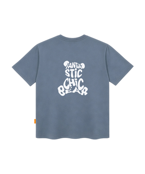 LLAMO(エラモ)の「ファンタスティックベア 半袖Tシャツ 男女共用 ビッグサイズ(Tシャツ/カットソー・メンズ・ホワイト/ブラック/レッド/ダークインディゴブルー・SMALL/MEDIUM/LARGE/X-LARGE/2XL/4XL/3XL)」の7枚目の写真