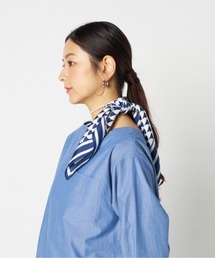 Faliero Sarti(ファリエロサルティ)の「<FalieroSarti> SILK SCARF A WAVE PRINT / シルク スカーフ A ウェーブ プリント(バンダナ/スカーフ)」