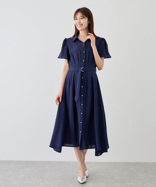 Jayro(ジャイロ)の「ウエストタックシャツワンピース(シャツ/ブラウス・レディース・ブルー系その他4/ネイビー/ブラック/チャコールグレー・M)」の4枚目の写真