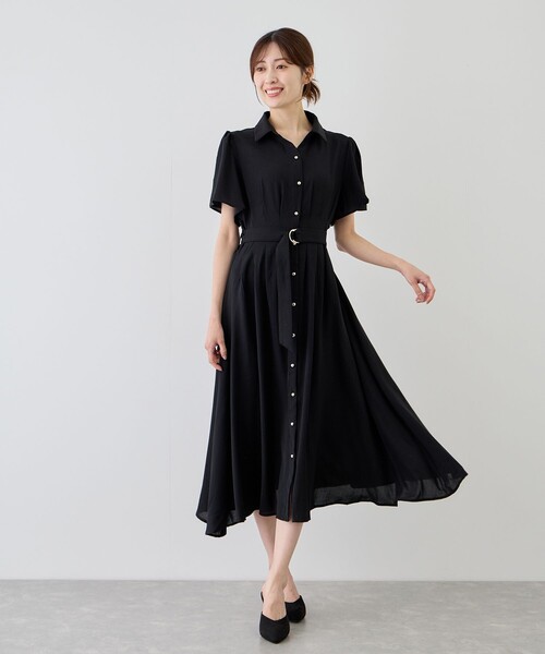Jayro(ジャイロ)の「ウエストタックシャツワンピース(シャツ/ブラウス・レディース・ブルー系その他4/ネイビー/ブラック/チャコールグレー・M)」の2枚目の写真