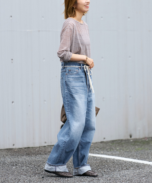FRAMeWORK(フレームワーク)の「BIG JOHN×BETTER THAN GOOD SLEEK WIDE LEG デニム(デニムパンツ・レディース・ブルー・MEDIUM/SMALL)」の3枚目の写真