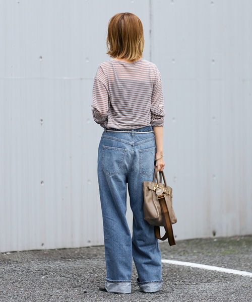FRAMeWORK(フレームワーク)の「BIG JOHN×BETTER THAN GOOD SLEEK WIDE LEG デニム(デニムパンツ・レディース・ブルー・MEDIUM/SMALL)」の4枚目の写真