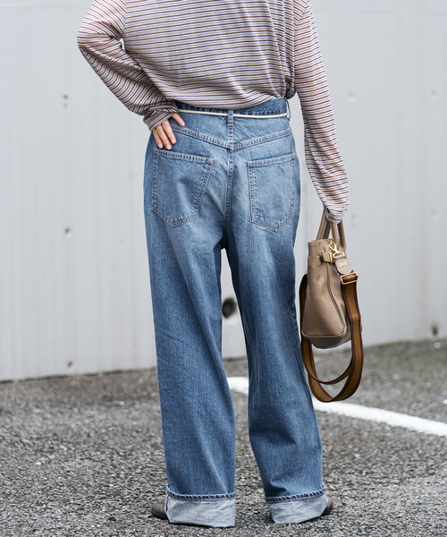 FRAMeWORK(フレームワーク)の「BIG JOHN×BETTER THAN GOOD SLEEK WIDE LEG デニム(デニムパンツ・レディース・ブルー・MEDIUM/SMALL)」の7枚目の写真