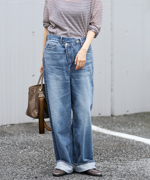 FRAMeWORK(フレームワーク)の「BIG JOHN×BETTER THAN GOOD SLEEK WIDE LEG デニム(デニムパンツ・レディース・ブルー・MEDIUM/SMALL)」の8枚目の写真