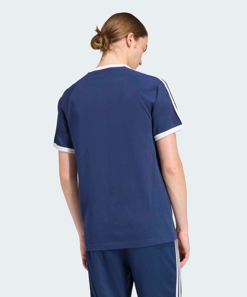 adidas(アディダス)の「スリーストライプス Tシャツ / アディダスオリジナルス adidas Originals(Tシャツ/カットソー・メンズ・ブルー・X-LARGE/X-SMALL/XX-LARGE/MEDIUM/SMALL/LARGE/3XL)」の4枚目の写真