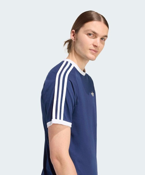 adidas(アディダス)の「スリーストライプス Tシャツ / アディダスオリジナルス adidas Originals(Tシャツ/カットソー・メンズ・ブルー・X-LARGE/X-SMALL/XX-LARGE/MEDIUM/SMALL/LARGE/3XL)」の6枚目の写真