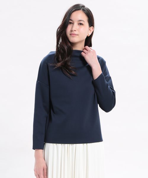 ROPE' PICNIC(ロペピクニック)の「ポンチボートネックプルオーバー(Tシャツ/カットソー・レディース・ネイビー/グレー/オフホワイト・38)」の3枚目の写真
