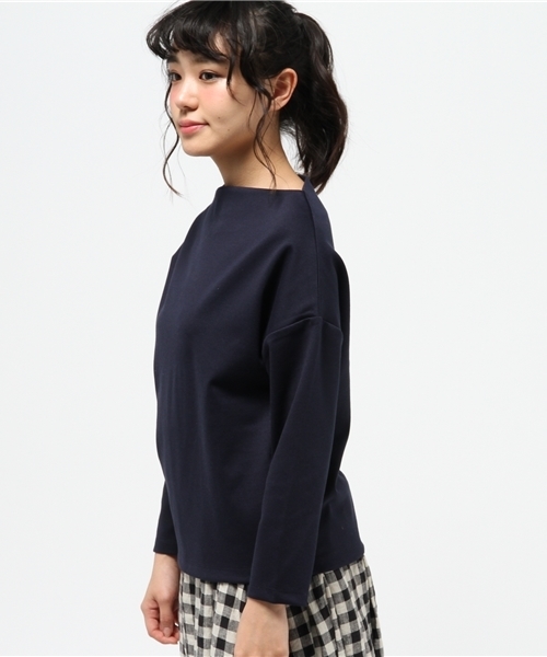 ROPE' PICNIC(ロペピクニック)の「ポンチボートネックプルオーバー(Tシャツ/カットソー・レディース・ネイビー/グレー/オフホワイト・38)」の12枚目の写真