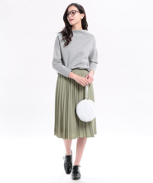 ROPE' PICNIC(ロペピクニック)の「ポンチボートネックプルオーバー(Tシャツ/カットソー・レディース・ネイビー/グレー/オフホワイト・38)」の4枚目の写真