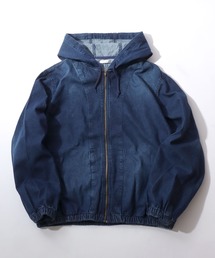 Denim Zip Hoodie/デニムパーカー デニムジャケット ブルゾン フルジップパーカー フーディー
