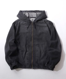 Denim Zip Hoodie/デニムパーカー デニムジャケット ブルゾン フルジップパーカー フーディー