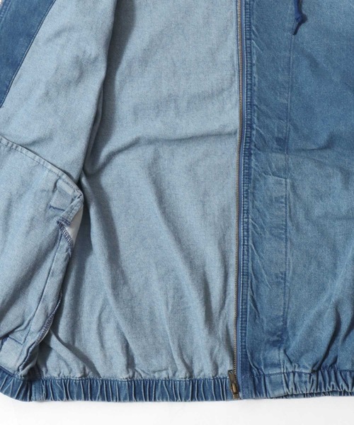 SITRY(シトリー)の「Denim Zip Hoodie/デニムパーカー デニムジャケット ブルゾン フルジップパーカー フーディー(デニムジャケット・メンズ・ネイビー/ライトグレー/ブラック/ライトブルー・M/L/LL)」の16枚目の写真