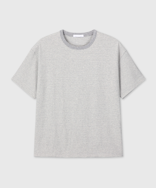 DIVEIN(ダイブイン)の「UNIFORM STRIPE T-SHIRTS (MELANGE/GRAY)(Tシャツ/カットソー・メンズ・その他・0/1/2)」の2枚目の写真