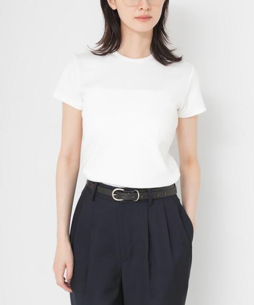 URBAN RESEARCH(アーバンリサーチ)の「new basic BABY SKIN T-SHIRTS(Tシャツ/カットソー・レディース・ネイビー/カーキ/オフホワイト・FREE)」の2枚目の写真