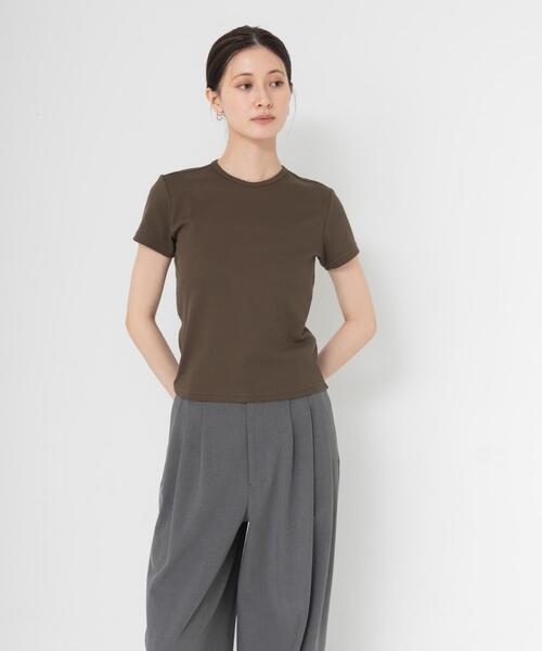 URBAN RESEARCH(アーバンリサーチ)の「new basic BABY SKIN T-SHIRTS(Tシャツ/カットソー・レディース・ネイビー/カーキ/オフホワイト・FREE)」の6枚目の写真