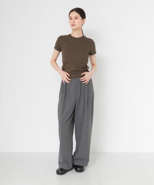 URBAN RESEARCH(アーバンリサーチ)の「new basic BABY SKIN T-SHIRTS(Tシャツ/カットソー・レディース・ネイビー/カーキ/オフホワイト・FREE)」の9枚目の写真