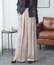 ヴィンテージサテンタックワイドパンツ