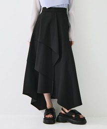 【STUDIOUS/ステュディオス】Layered Flare Skirt/ウォッシャブル/ウエストゴム/腰回りカバー