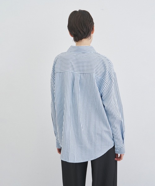ALLURELLE(アリュレル)の「【ALLURELLE】ストライプシャツ SNF(シャツ/ブラウス・レディース・イエロー/ブルー・FREE)」の5枚目の写真