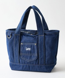 JEANS MATE（ジーンズメイト）の「【Lee/リー】【お気に入りのチャームやキーホルダーを付けられるDカン付き】ミニトートバッグ ブランドロゴ刺繍 ワークポケット ランチバッグ ユニセックス（トートバッグ）」
