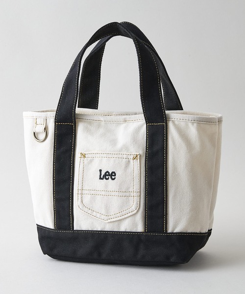 Lee(リー)の「【Lee/リー】【お気に入りのチャームやキーホルダーを付けられるDカン付き】ミニトートバッグ ブランドロゴ刺繍 ワークポケット ランチバッグ ユニセックス(トートバッグ・レディース・ブラック/ネイビー/レッド/インディゴブルー/グリーン・FREE)」の1枚目の写真