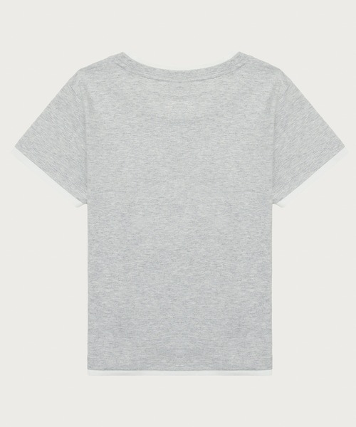 APEE BY A BATHING APE(エイピーバイアベイシングエイプ)の「APEE LAYERED GLITTER PRINT TEE(Tシャツ/カットソー・レディース・ネイビー/グレー・SMALL/X-SMALL)」の6枚目の写真