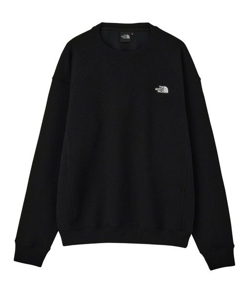 THE NORTH FACE（ザノースフェイス）の「ザ ノース フェイス THE NORTH FACE Quarterknit Crewクオーターニットクルー(ユニセックス)（ニット/セーター・メンズ・ブラック/アイボリー・M/L/XL/S）」の2枚目の写真