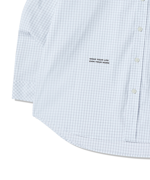 LIFE WORK（ライフワーク）の「マニュアルチェックシャツ（シャツ/ブラウス・メンズ・ホワイト/ネイビー・MEDIUM/LARGE）」の6枚目の写真
