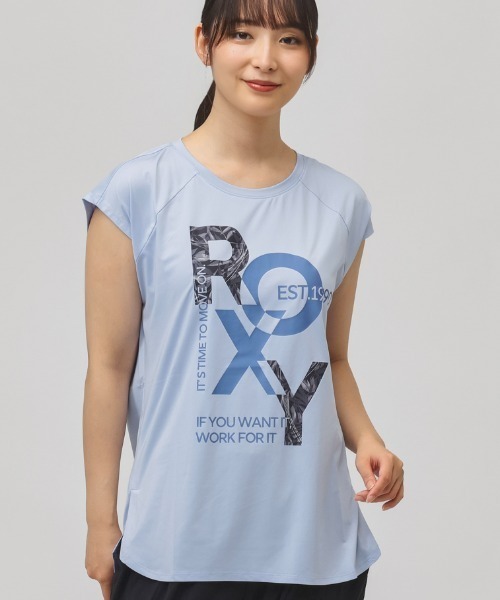 ROXY(ロキシー)の「ロキシー ROXY FEEL FREE RAGLAN S/S TEE(Tシャツ/カットソー・レディース・ブルー/ブラック/ホワイト・L/M)」の3枚目の写真