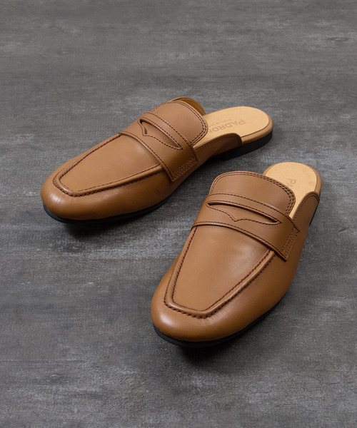 PADRONE(パドローネ)の「PADRONE パドローネ / FT CUTOFF Loafer フラットソールカットオフレザーローファー / PU8395-2001(ローファー・メンズ・ブラック/ブラウン・41/40/42)」の3枚目の写真